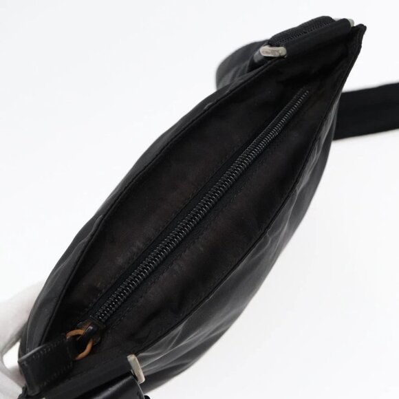 PRADA Shoulder Bag Nylon Black Silver - Picture 11 of 16